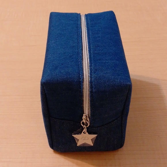 Dior Denim Cosmetic Travel Pouch Bag Case w Mini Makeup - Picture 5 of 16